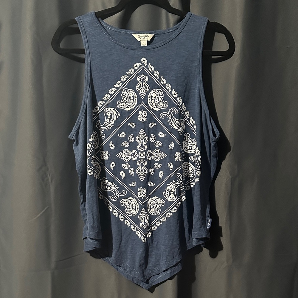 Daytrip Navy Bandana Print Tank Top